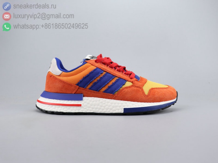ADIDAS BOOST ZX500 DRAGON BALL ORANGE LEATHER UNISEX RUNNING SHOES